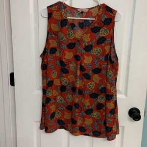 East Adeline Sleeveless Blouse Red*